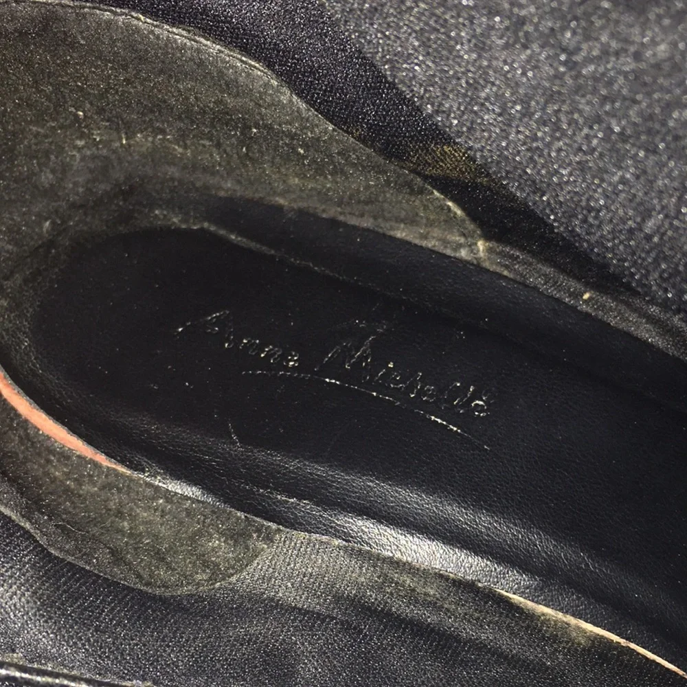 Anna Michelle Stiletto soft black almond toe zip over the knee cuff boot 29 EUC - Picture 13 of 17